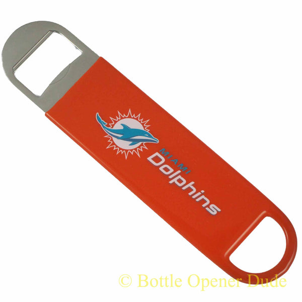 Miami Dolphins SPEED, BAR BLADE Bottle Opener Vinyl Coated Steel NFL –  Bottle Opener Dude